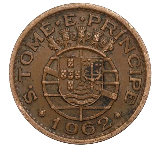 Монета 20 сентаво 1962 года Португальское Сан-Томе и Принсипи (Артикул M2-40219)