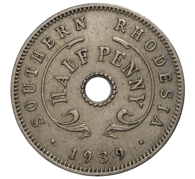 Монета 1/2 пенни 1939 года Южная Родезия (Артикул M2-40269)