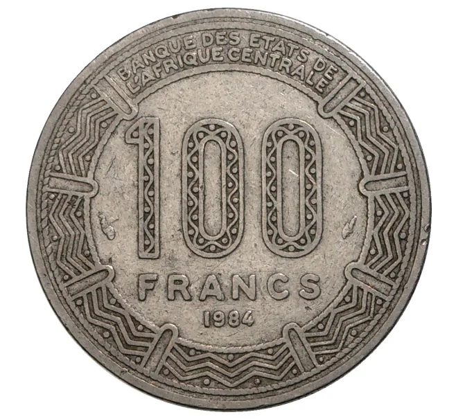 Монета 100 франков 1984 года Габон (Артикул M2-40315)