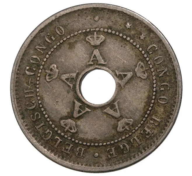 Монета 5 сантимов 1921 года Бельгийское Конго (Артикул M2-40432)