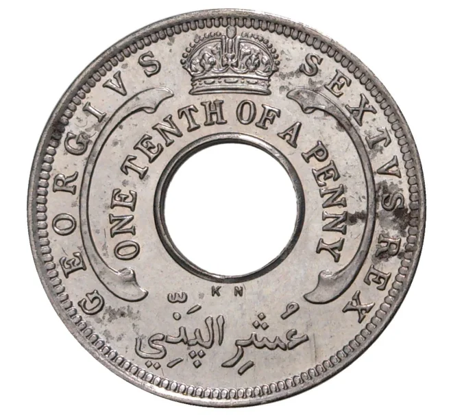 Монета 1/10 пенни 1950 года Британская Западная Африка (Артикул M2-40451)