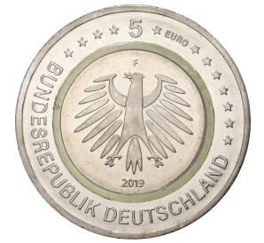 5 евро 2019 года F Германия «Умеренная климатическая зона» — Фото №2
