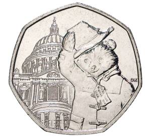 50 пенсов 2019 года Великобритания «60 лет медвежонку Паддингтону — Паддингтон у церкви Святого Павла» — Фото №1