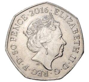50 пенсов 2016 года Великобритания «150 лет со дня рождения Беатрис Поттер  — Миссис Туфф» — Фото №2