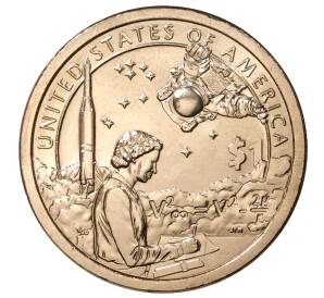 1 доллар 2019 года D США «Коренные американцы (Сакагавея) — Индейцы в космической программе»