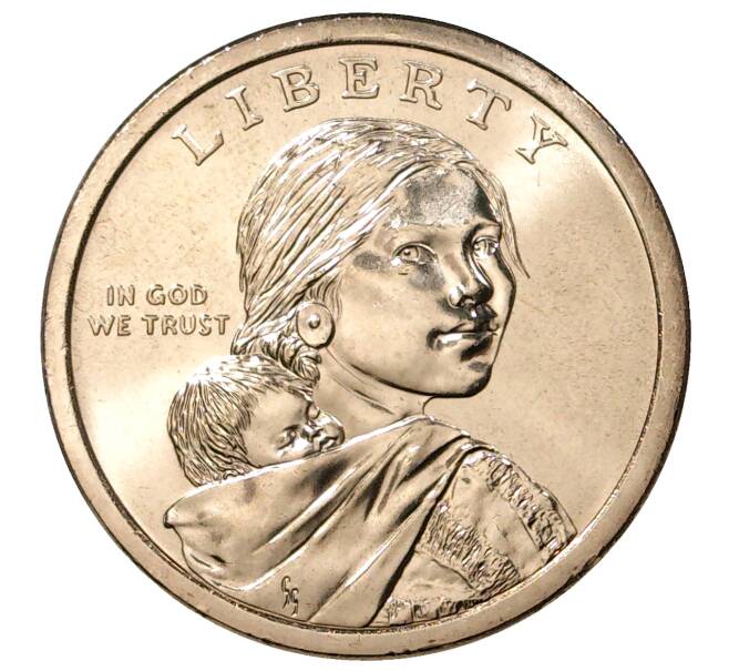 Монета 1 доллар 2019 года D США «Коренные американцы (Сакагавея) — Индейцы в космической программе» (Артикул M2-30338)