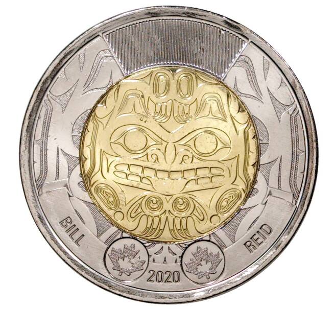 Монета 2 доллара 2020 года Канада «100 лет со дня рождения Билла Рида» (Артикул M2-40607)