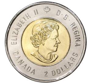 2 доллара 2020 года Канада «100 лет со дня рождения Билла Рида» (Цветная)