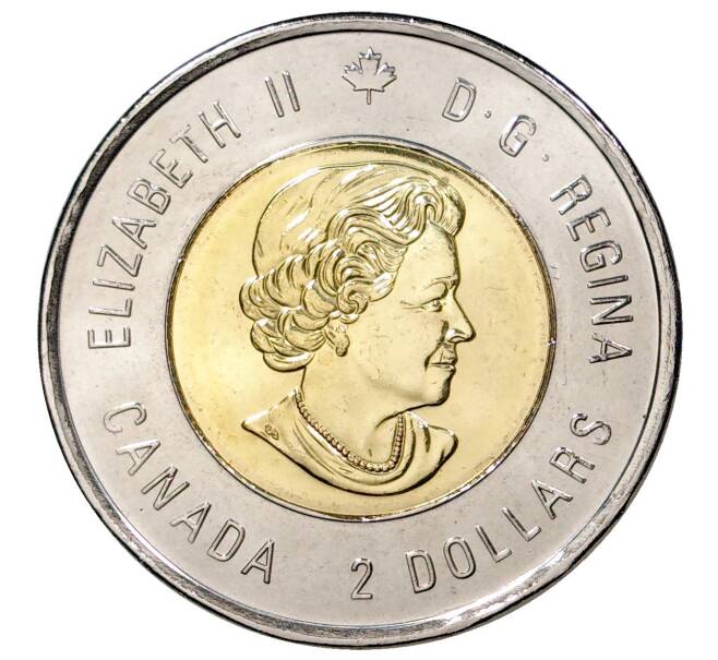 Монета 2 доллара 2020 года Канада «100 лет со дня рождения Билла Рида» (Цветная) (Артикул M2-40608)