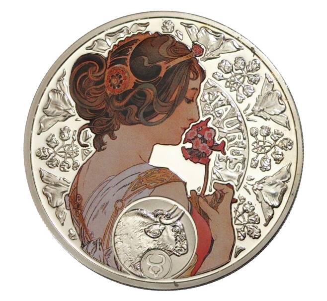 Монета 1 доллар 2010 года Ниуэ «Знак зодиака — Телец» (Артикул M2-40831)