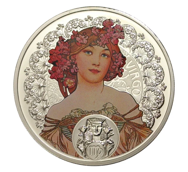 Монета 1 доллар 2010 года Ниуэ «Знак зодиака — Дева» (Артикул M2-40834)