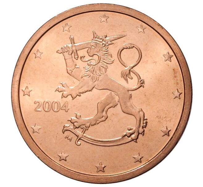 Монета 2 евроцента 2004 года Финляндия (Артикул M2-40852)