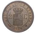 Монета 2 сентимо 1905 года Испания (Артикул M2-40902)