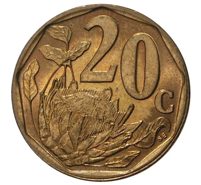 Монета 20 центов 1997 года ЮАР (Артикул M2-41043)