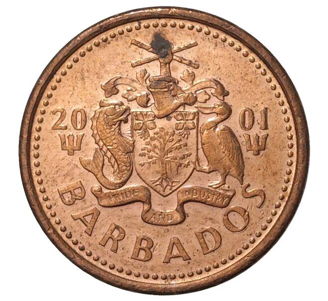 1 цент 2001 года Барбадос