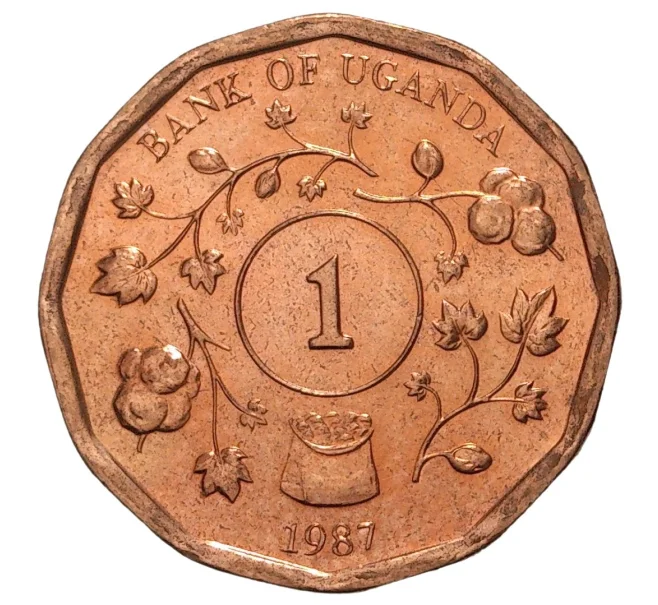 Монета 1 цент 1987 года Уганда (Артикул M2-41139)