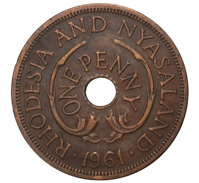 Монета 1 пенни 1961 года Родезия и Ньясаленд (Артикул M2-41160)