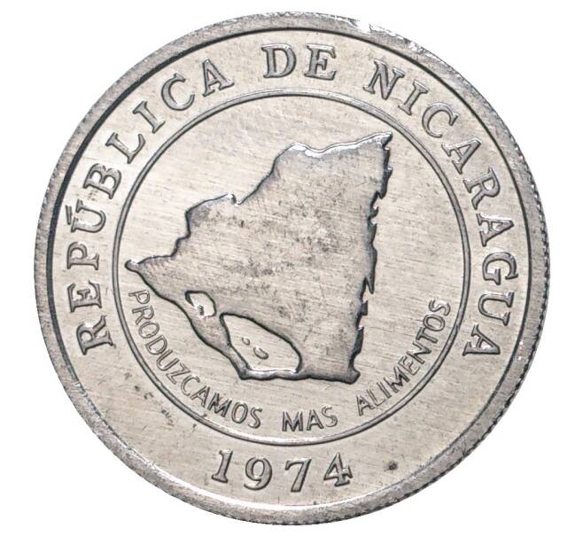 10 сентаво 1974 года Никарагуа «ФАО — Давайте производить больше еды»