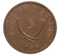 Монета 5 центов 1966 года Уганда (Артикул M2-41215)