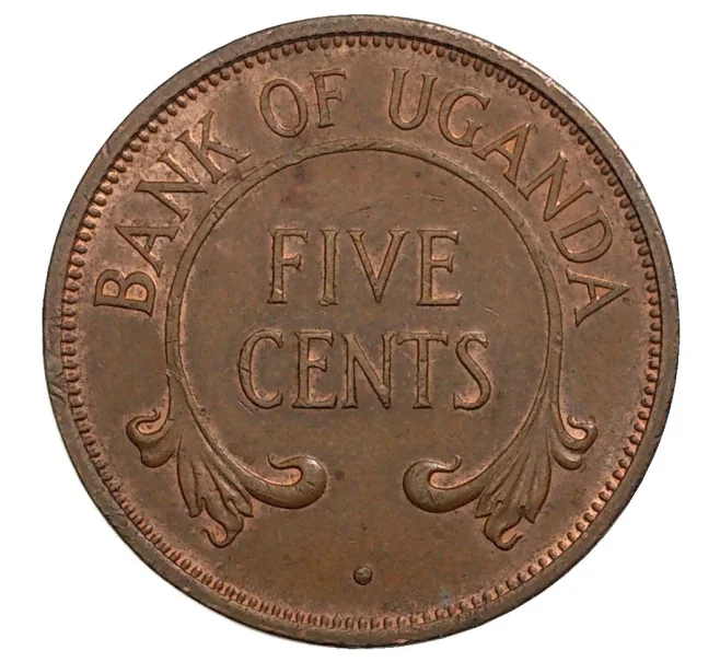 Монета 5 центов 1966 года Уганда (Артикул M2-41215)