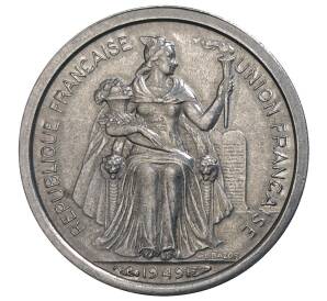 50 сантимов 1949 года Новая Каледония — Фото №2