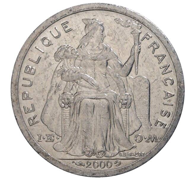 1 франк 2000 года Новая Каледония