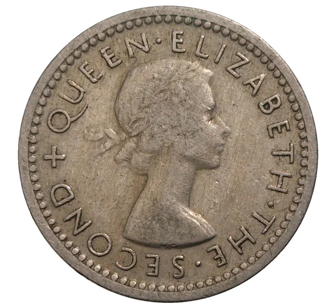 Монета 3 пенса 1955 года Родезия и Ньясаленд (Артикул M2-41528)
