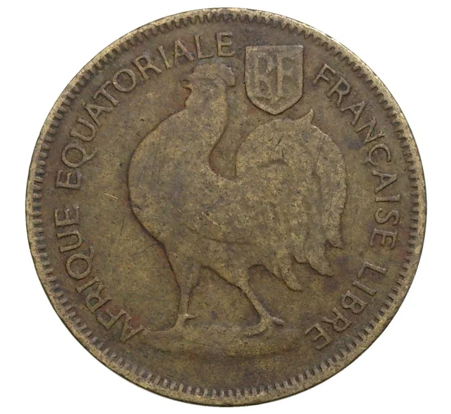 Монета 50 сантимов 1942 года Французская Экваториальная Африка (Артикул M2-41555)