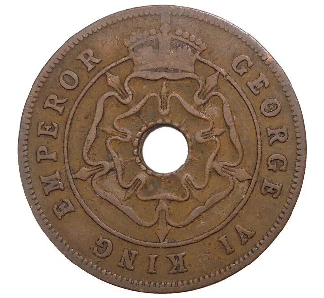 Монета 1 пенни 1943 года Южная Родезия (Артикул M2-41628)