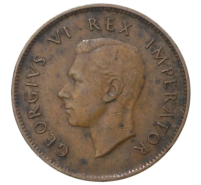 Монета 1/4 пенни 1947 года Британская Южная Африка (Артикул M2-41704)