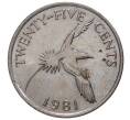 25 центов 1981 года Бермудские острова