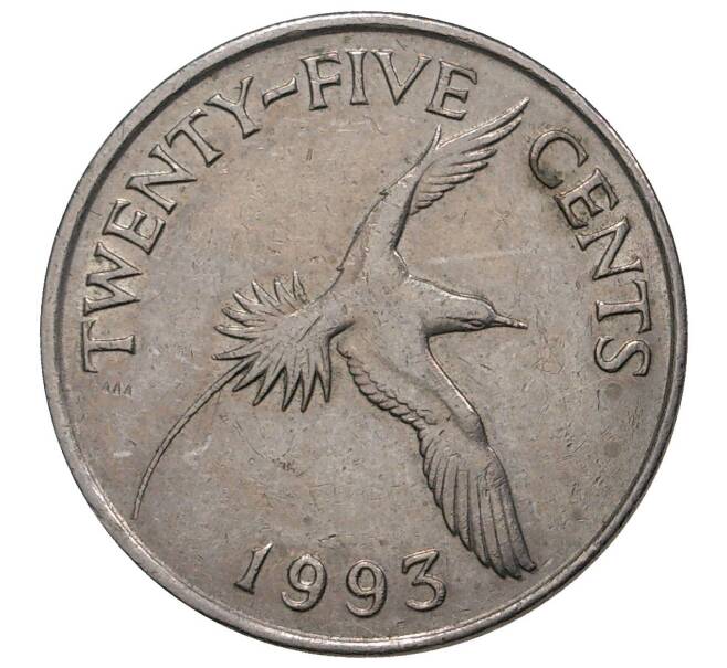 Монета 25 центов 1993 года Бермудские острова (Артикул M2-41812)
