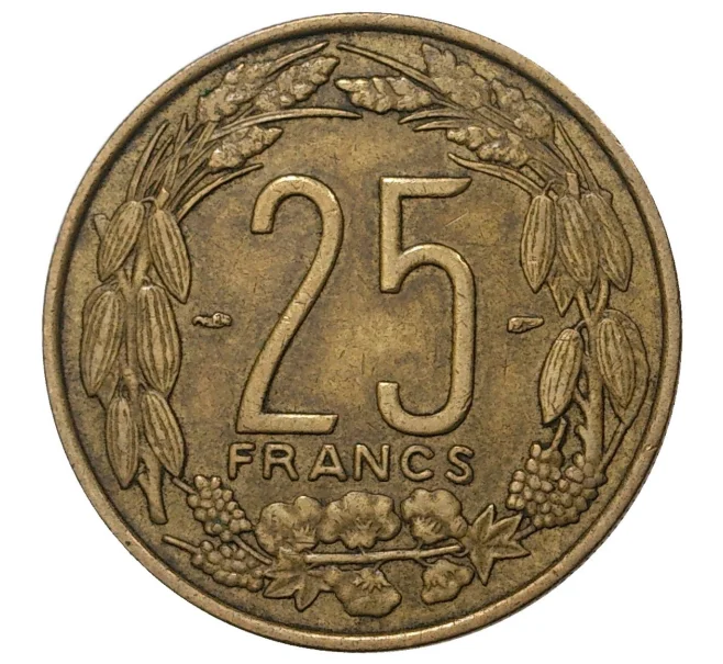 Монета 25 франков 1958 года Французская Экваториальная Африка (Артикул M2-42194)