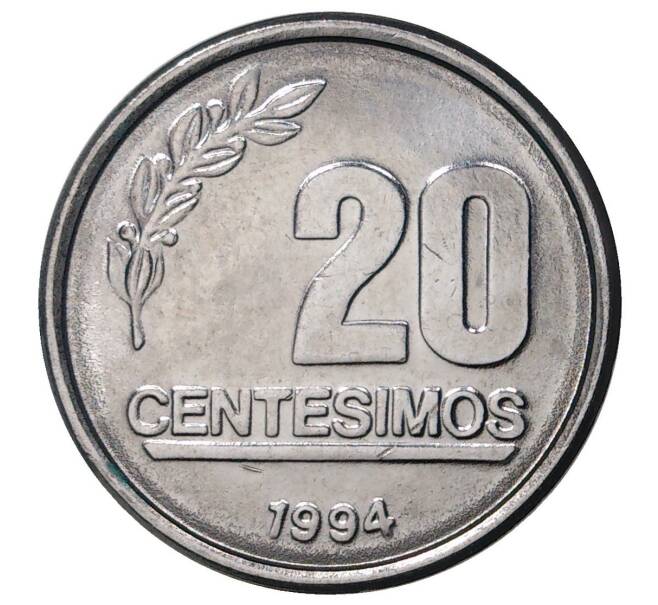 20 сентесимо 1994 года Уругвай