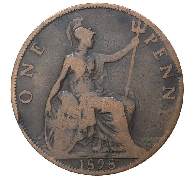 1 пенни 1898 года Великобритания