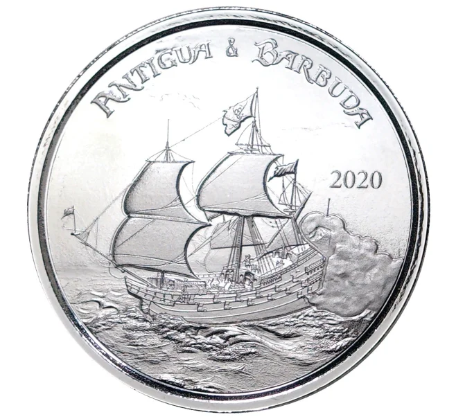 Монета 2 доллара 2020 года Восточные Карибы «Антигуа и Барбуда» (Артикул M2-42544)