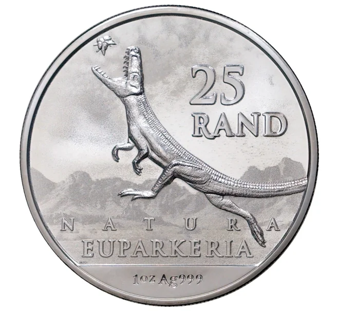 Монета 25 рэндов 2020 года ЮАР «Динозавры — Эупаркерия» (Артикул M2-42546)