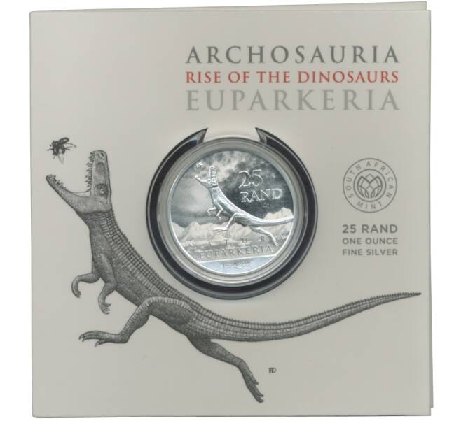 Монета 25 рэндов 2020 года ЮАР «Динозавры — Эупаркерия» (Артикул M2-42546)