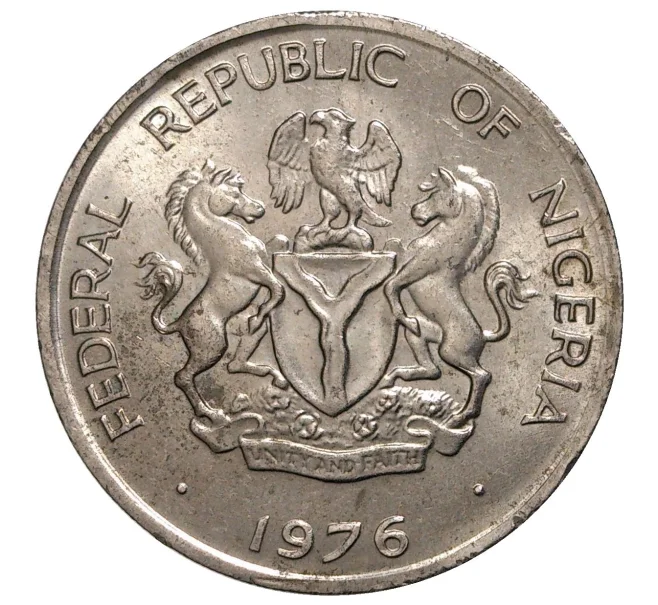 Монета 10 кобо 1976 года Нигерия (Артикул M2-42650)