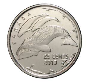 25 центов 2013 года Жизнь Севера — Киты — Фото №1