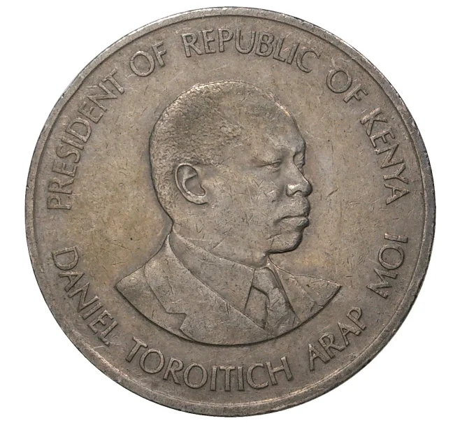Монета 1 шиллинг 1989 года Кения (Артикул M2-42833)