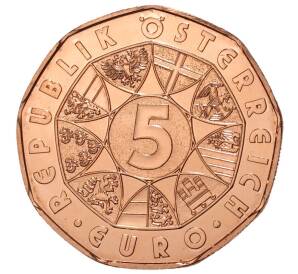 5 евро 2013 года Австрия «Страна воды» — Фото №2