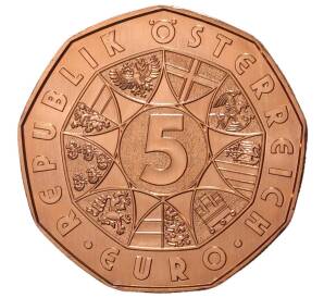 5 евро 2019 года Австрия «Пасхальный заяц» — Фото №2