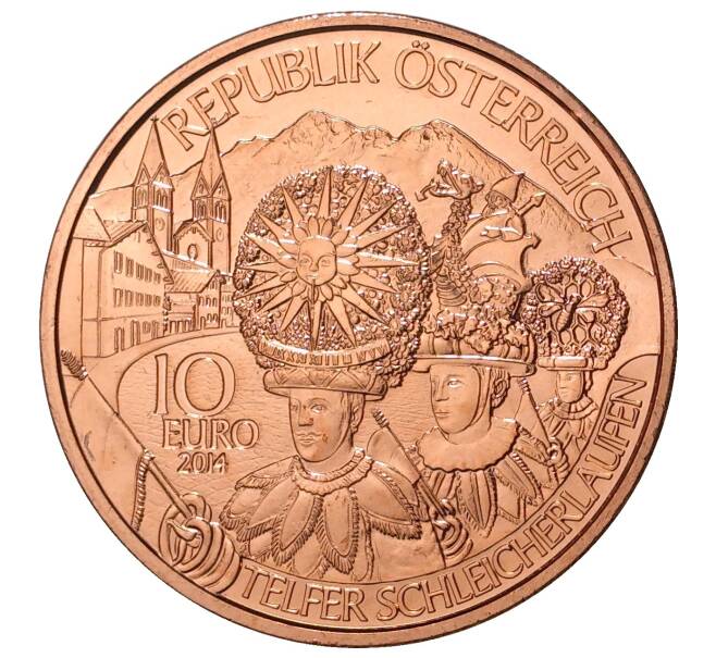 Монета 10 евро 2014 года Австрия «Земли Австрии — Тироль» (Артикул M2-33087)