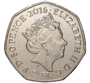 50 пенсов 2016 года Великобритания «150 лет со дня рождения Беатрис Поттер — Кролик Питер» — Фото №2