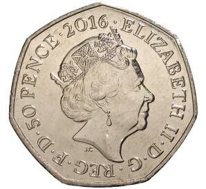 50 пенсов 2016 года Великобритания «150 лет со дня рождения Беатрис Поттер — Бельчонок Тресси» — Фото №2