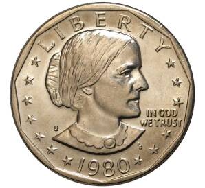1 доллар 1980 года S США «Сьюзен Энтони» — Фото №1