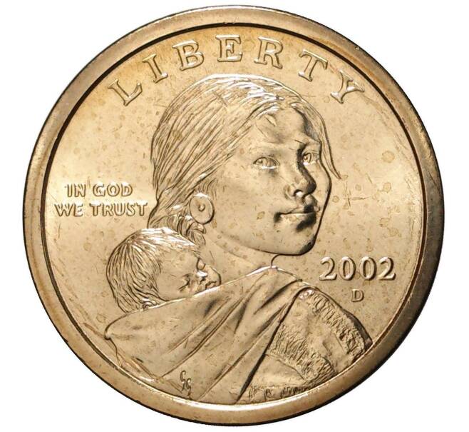 Монета 1 доллар 2002 года D США Сакагавея «Парящий орел» (Артикул M2-0917)