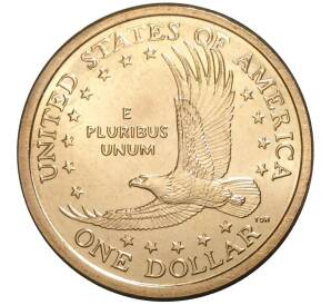 1 доллар 2007 года Р США Сакагавея «Парящий орел»