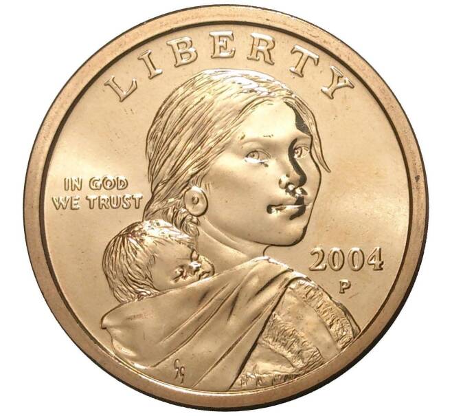 Монета 1 доллар 2004 года Р США Сакагавея «Парящий орел» (Артикул M2-0943)
